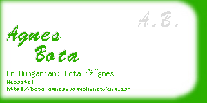 agnes bota business card